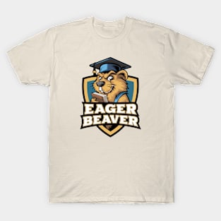 Eager Beaver With Graduate Cap T-Shirt